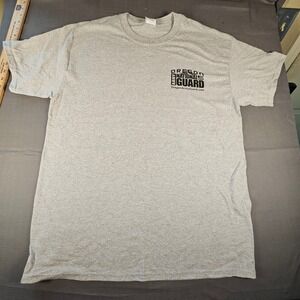 Gildan Mens Oregon Army National Guard T-Shirt Gray Large L Graphic Tee Military